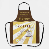 Barista Schort | Koffie, Warm Hug in een Mok (Voorkant)