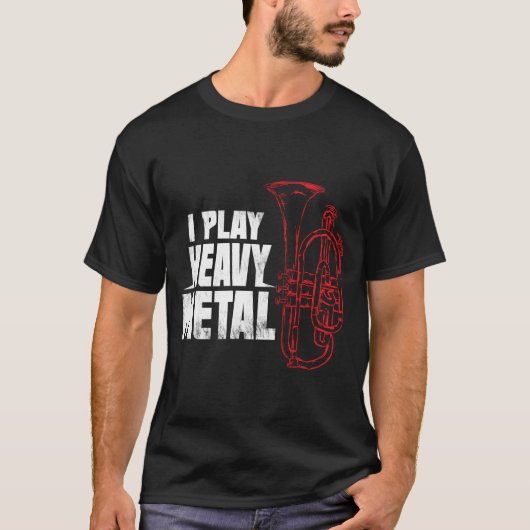 Baritone Euphonium Kerstmis Band Euphonium T-shirt (Voorkant)