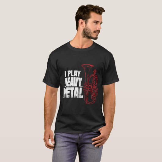 Baritone Euphonium Kerstmis Band Euphonium T-shirt (Voorkant volledig)