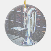 Baritone Horn voor parade Keramisch Ornament (Achterkant)
