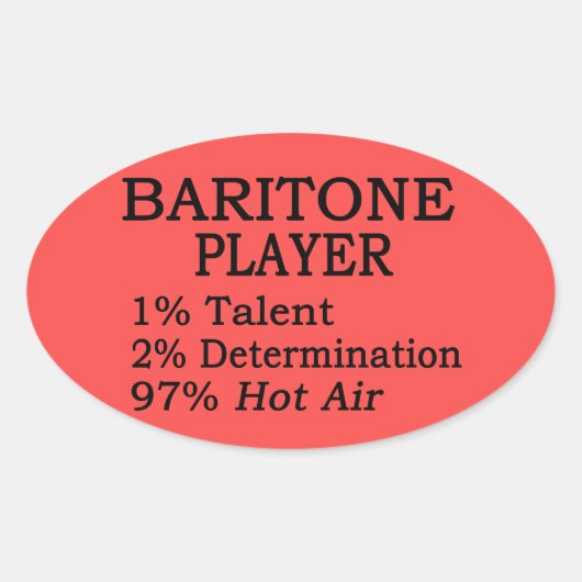 Baritone Hot Air Oval Sticker (Voorkant)