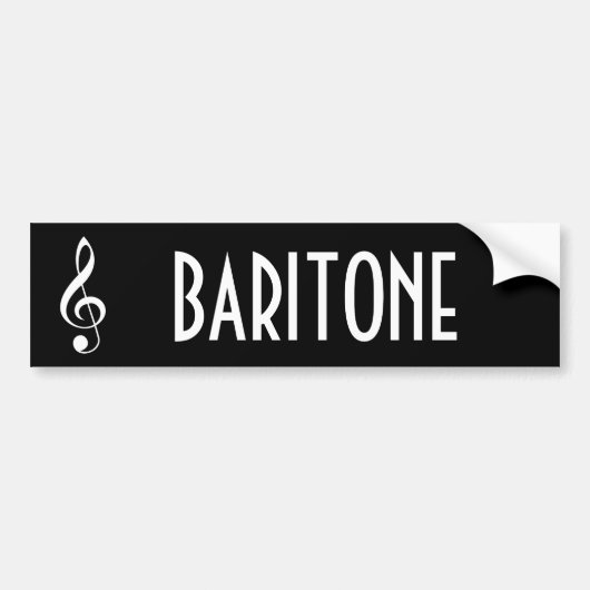 Baritone Music Band Bumpersticker Gift (Voorkant)