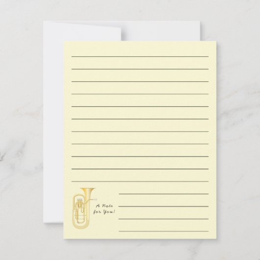 Baritone Musician Band Teacher Hartelijk dank Bedankkaart (Achterkant)