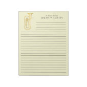 Baritone Musician Band Teacher Notepad Notitieblok (Gedraaid)