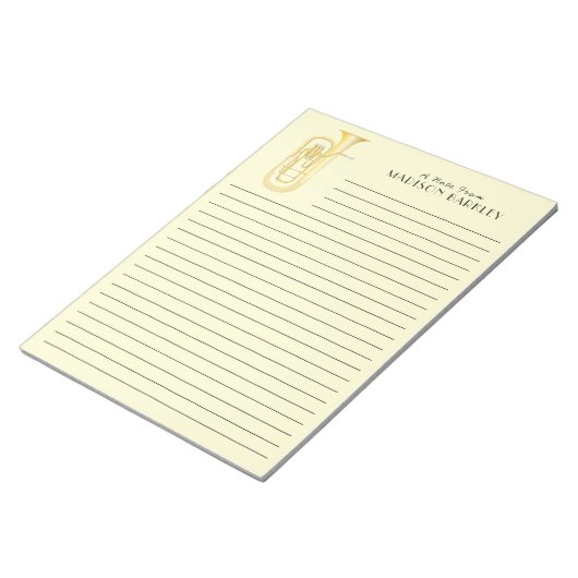 Baritone Musician Band Teacher Notepad Notitieblok (Schuin)