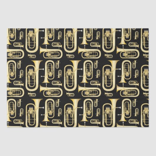 Baritone Musician Band Teacher Tissue Paper Tissuepapier (Voorkant)