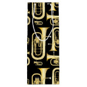 Baritone Musician Band Teacher Wijn Cadeautas (Achterkant)