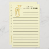 Baritone Musician Teacher Stationery Briefpapier (Voorkant / Achterkant)