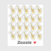 Baritone Saxaphone Jazzmuzikant Bujo Planner Sticker (Vel)