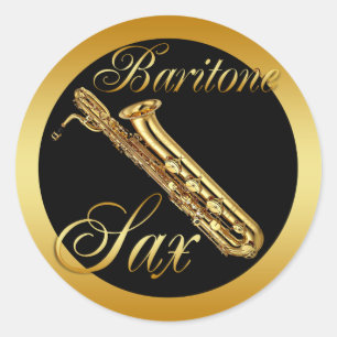 BARITONE SAXOPHONE RONDE STICKER