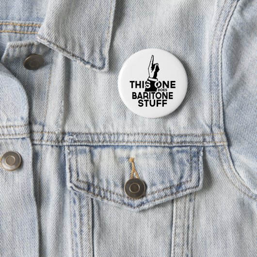 Baritone Stuff - Funny Baritone Music Ronde Button 5,7 Cm (In situ)