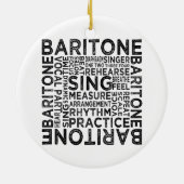 Baritone Typografie Keramisch Ornament (Achterkant)