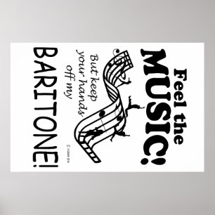 Baritone voelt de muziek poster