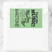 Baritone voelt de muziek rechthoekige Sticker (Tas)