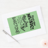 Baritone voelt de muziek rechthoekige Sticker (Envelop)