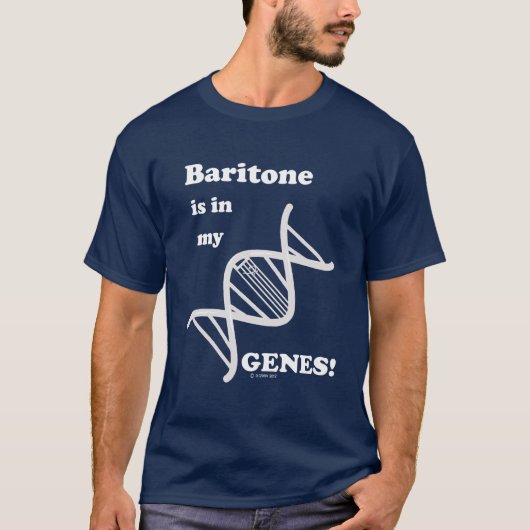 Baritone zit in mijn genen t-shirt (Voorkant)