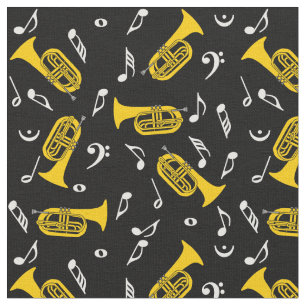 Baritones Bass Clef Muzieknoten Stof