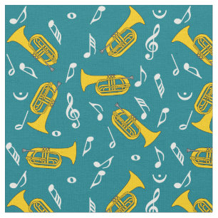 Baritones-Muzieknoten Stof