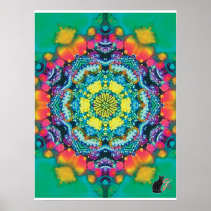Barium Kinestische Collage Kaleidoscoop Poster