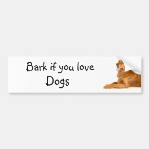 Bark als je van honden houdt bumpersticker