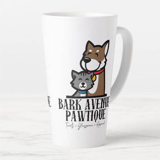 BARK AVENUE PAWTIQUE - LOGO 3 LATTE MOK (Rechterhoek)