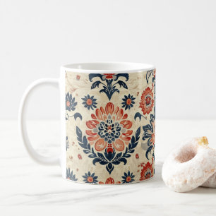 Bark doek Textiel Patroon op Witte Koffie Mok