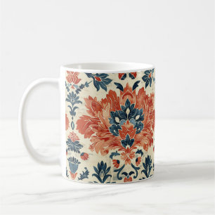 Bark doek Textiel Patroon op Witte Koffie Mok