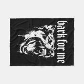Bark For Me Gothic Fierce Dog  Fleece Deken (Voorkant (Horizontaal))