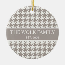 Bark Greige Houndstooth Familie