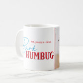 Bark Humbug Grappige Kersthond Custom Foto Koffiemok (Voorkant links)