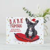BARK Humbug Schattigee Bulldog Kerstfeest Kaart (Staand voorkant)