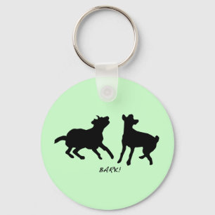Bark, leef, lach sleutelhanger