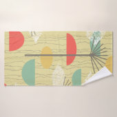 Barkcloth Abstracte Flowers Badhanddoek (Badhanddoek)