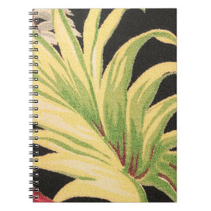 Barkcloth Stof Print Spiraalvormig Notitieboek