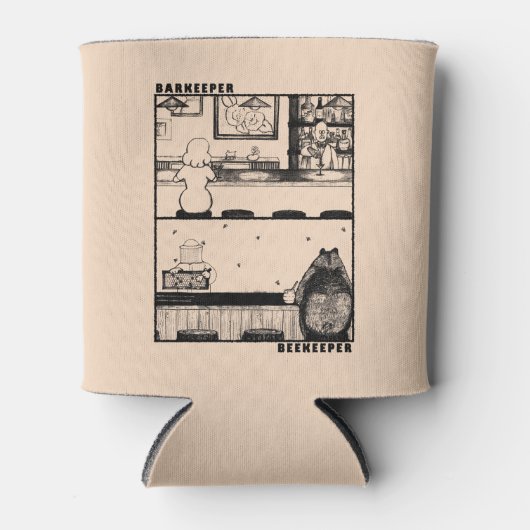 Barkeeper en imker blikjeskoeler (Voorkant)