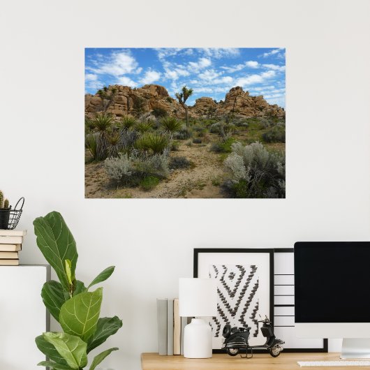 Barker Dam Loop Trail bij Joshua Tree National Par Poster (Thuiskantoor)