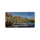 Barker Dam reflectie bij Joshua Tree I Etiket (Voorkant)