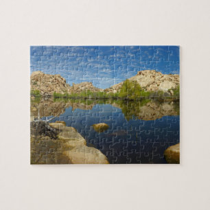 Barker Dam reflectie bij Joshua Tree II Legpuzzel