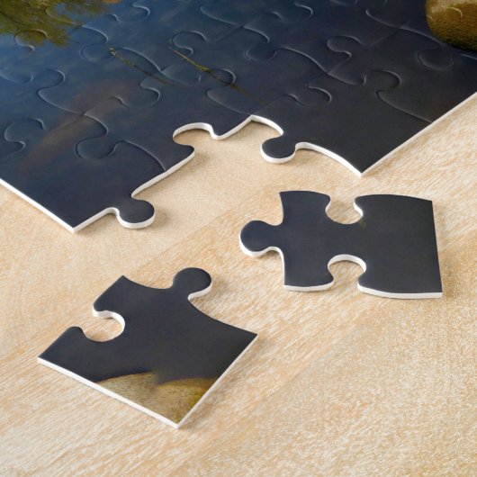 Barker Dam reflectie bij Joshua Tree II Legpuzzel (Zijkant)