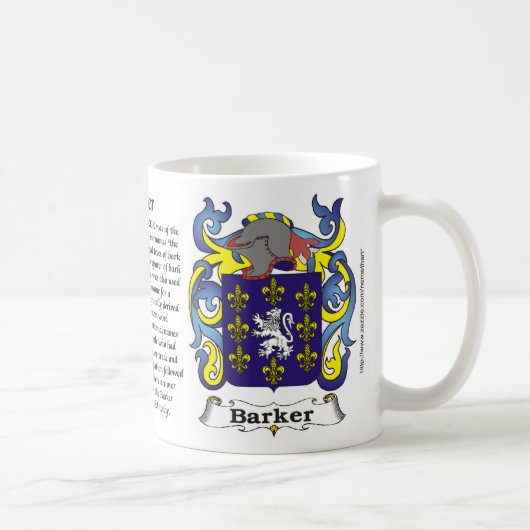 Barker Family Coat of Arms Mok (Rechts)