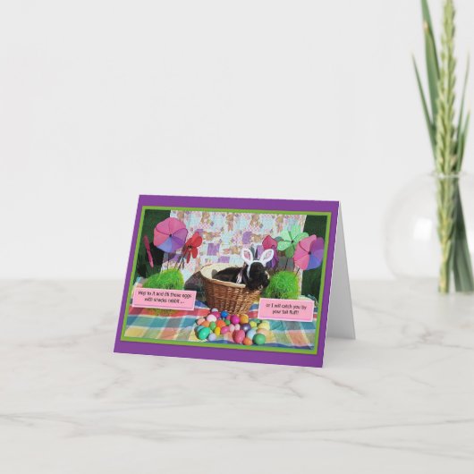 Barking at Bunnies Notitiekaartje (Voorkant)