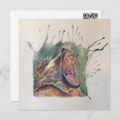 Barking Baviaan briefkaart stijl Notecard (Voorkant / Achterkant)