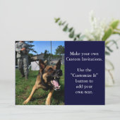 Barking German Shepherd Kaart (Staand voorkant)