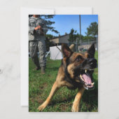 Barking German Shepherd Kaart (Achterkant)