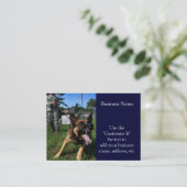 Barking German Shepherd Visitekaartje (Staand voorkant)