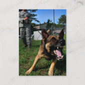 Barking German Shepherd Visitekaartje (Achterkant)