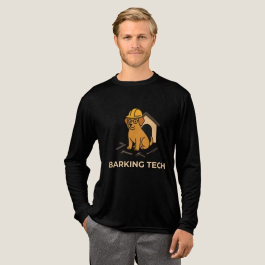 Barking Tech - Hond Architect Vibes Tri-Blend Shirt (Voorkant)