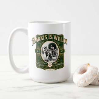 Barkis is Willin' Green Gold Literary Coffee Mug Koffiemok