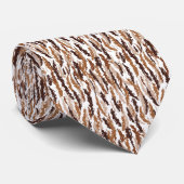 Barkley-Earthtone-bruine verf beroert abstract Str Stropdas (Opgerold)