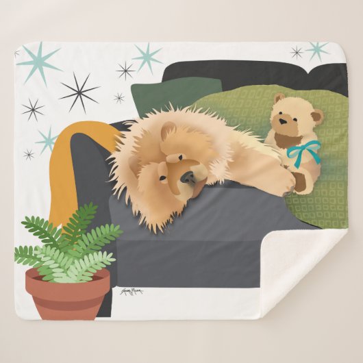 BARLY AWAKE - CHOW sherpa couverture (Devant (Horizontal))